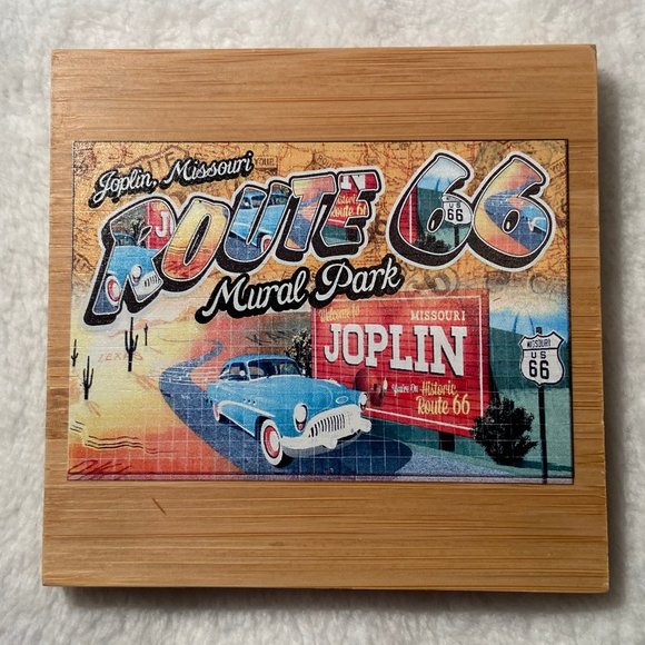 NWT Joplin Missouri Route 66 Set of Wooden Coasters - Picture 14 of 16